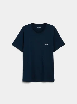 Embroidered logo solid crew neck undershirt