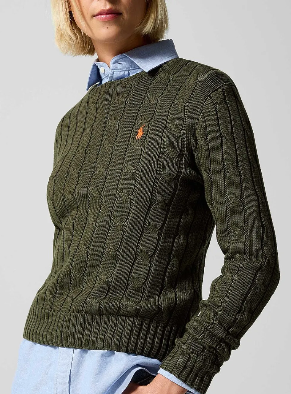 Embroidered logo wool and cashmere sweater