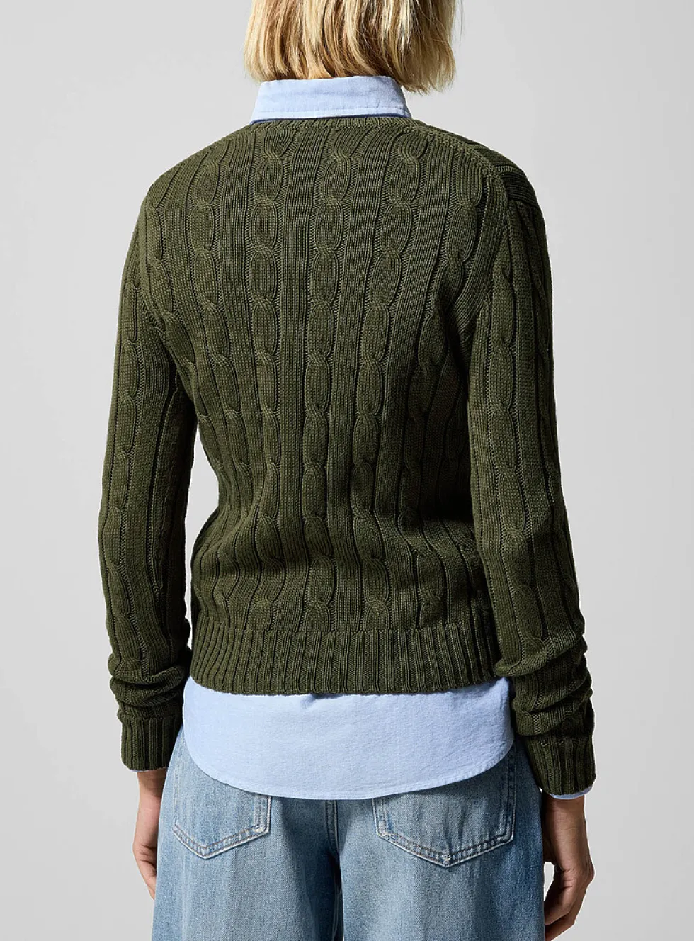 Embroidered logo wool and cashmere sweater