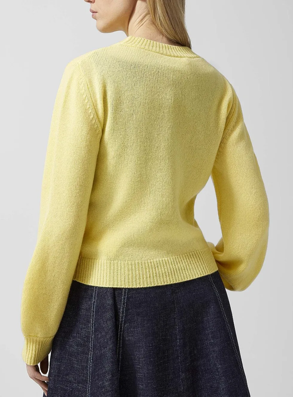 Embroidered patch pure cashmere sweater