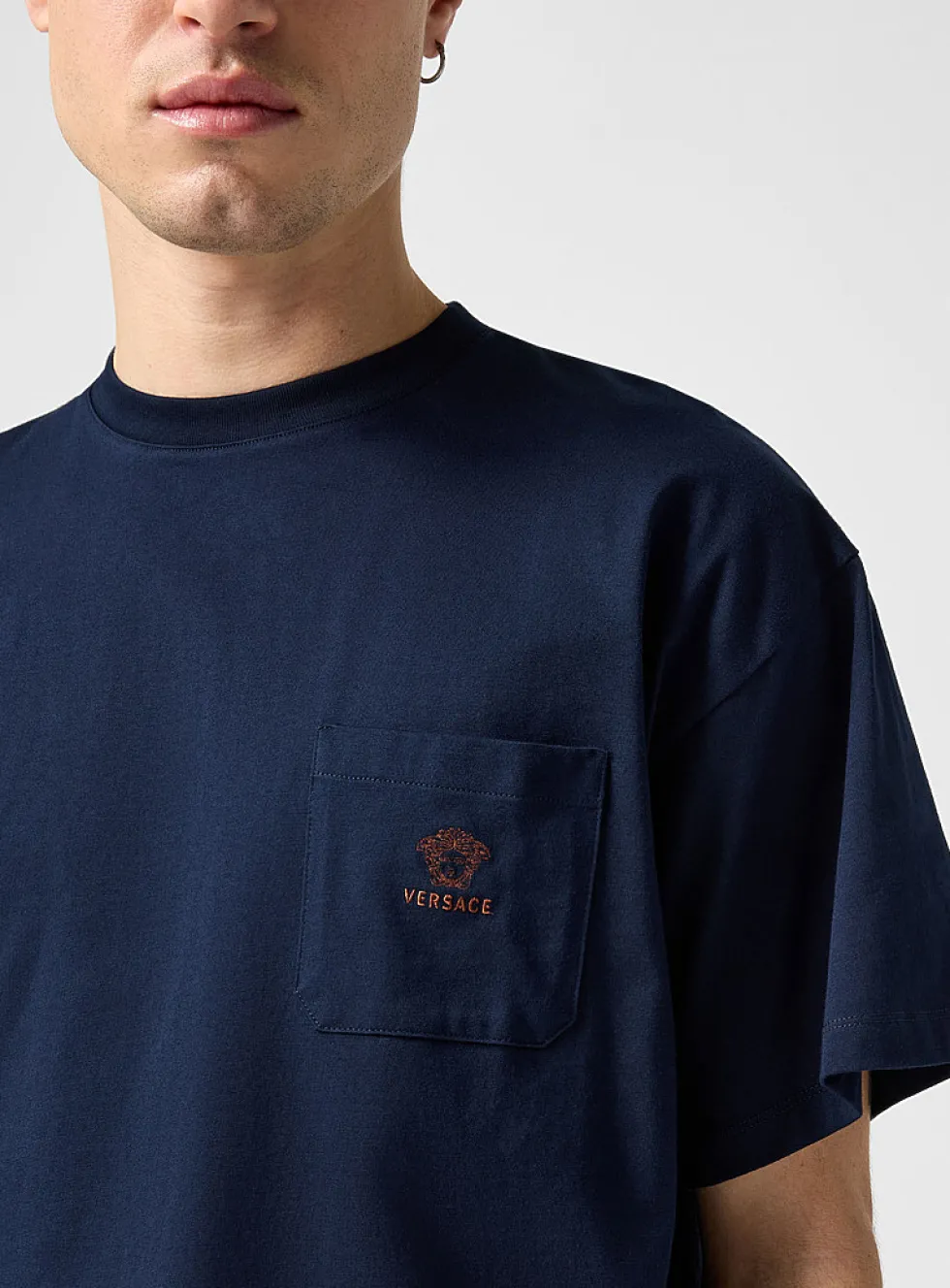 Embroidered pocket boxy-fit T-shirt