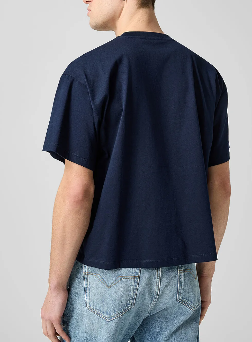 Embroidered pocket boxy-fit T-shirt