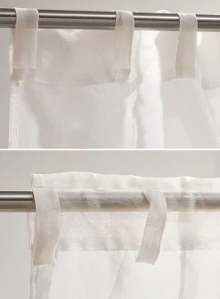 Embroidered polka dots sheer curtain