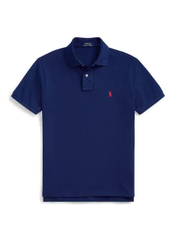 Embroidered rider piqué polo