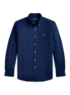 Embroidered rider stretch poplin shirt
