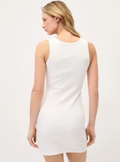 Embroidery detail fitted dress