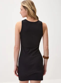 Embroidery detail fitted dress
