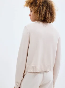 Essential solid boxy-fit cardigan