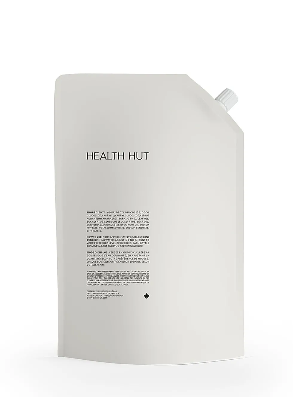 Eucalyptus, vetiver and petitgrain bubble bath refill