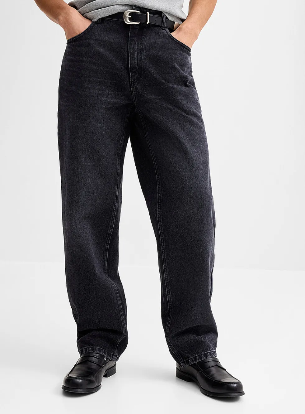 Faded black jean