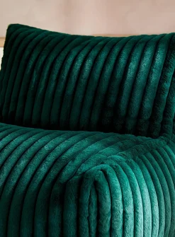 Faux-fur wide stripes chair