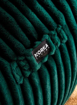 Faux-fur wide stripes chair