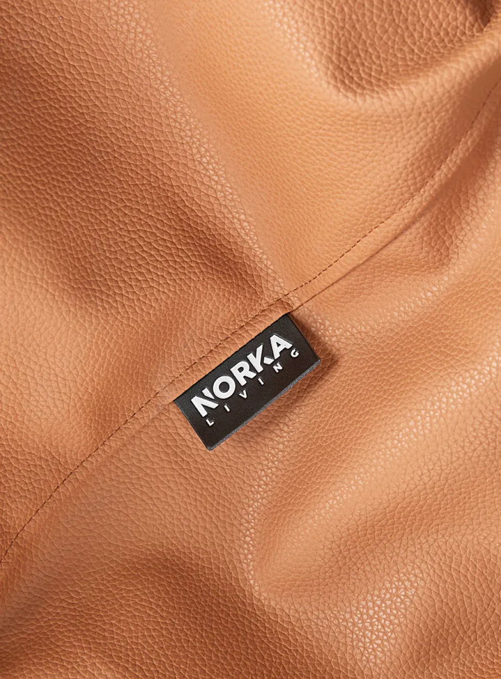 Faux-leather beanbag chair