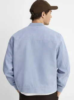 Faux-suede bomber jacket