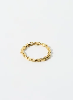 Fine golden chain ring