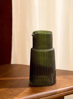 Fine grooved tinted vase