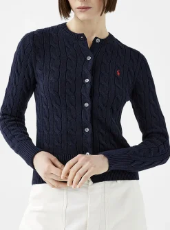 Fitted cable knit cardigan