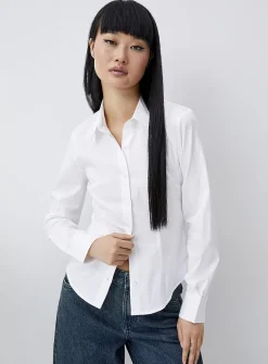 Fitted poplin shirt