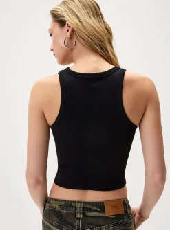 Fitted silver-stud cami