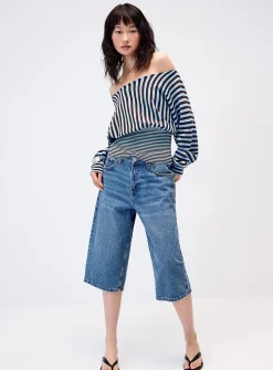 Fitted striped sweater