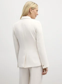 Fitted textured crepe blazer