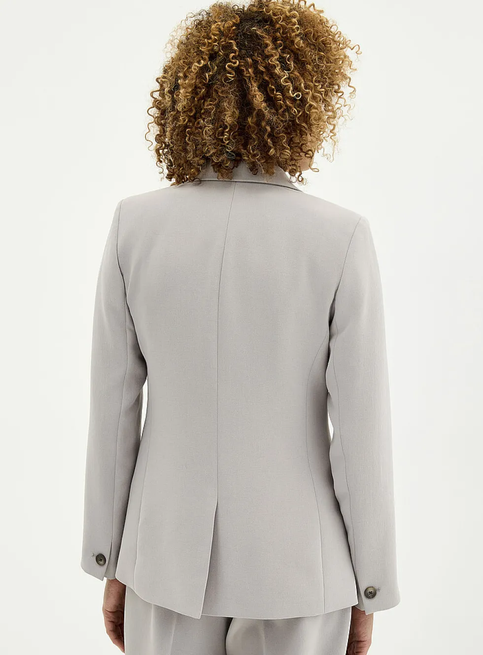 Fitted textured crepe blazer
