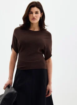 Fitted waist ottoman sweater