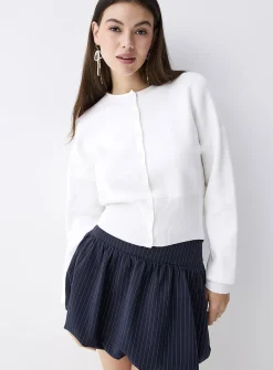 Fitted-waist cardigan
