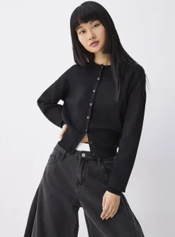 Fitted-waist cardigan