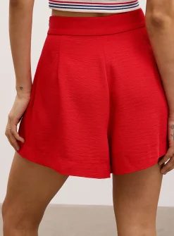 Flap pocket piqué skort