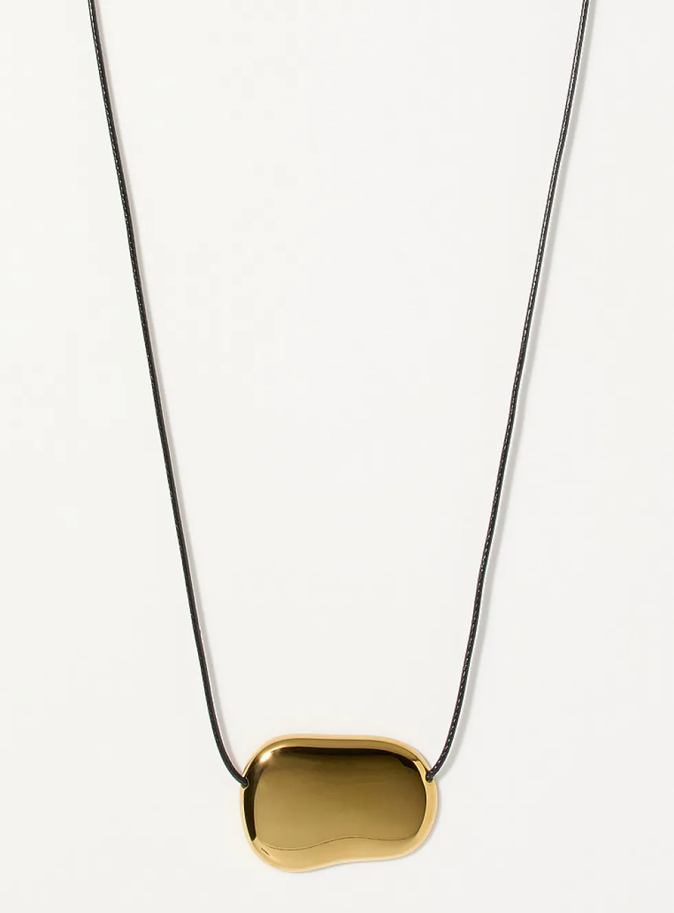 Flat metallic medallion rope necklace