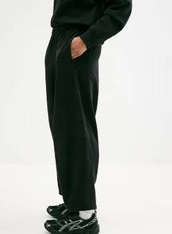 Fleece barrel-leg pant