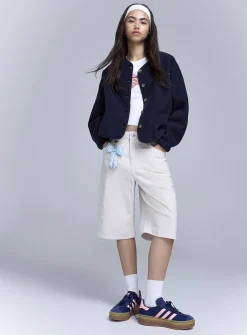 Fleece boxy-fit jacket