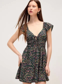 Floral bows short dress