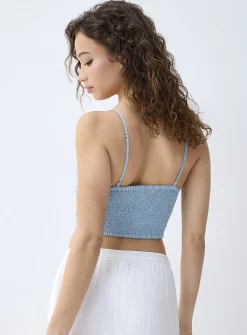 Floral crochet cami