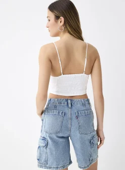 Floral crochet cami