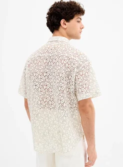 Floral lace shirt