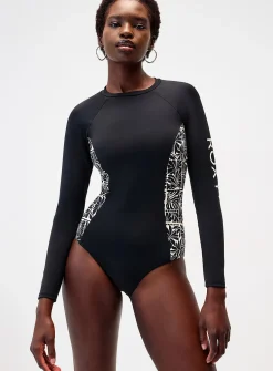 Flower block surf one-piece