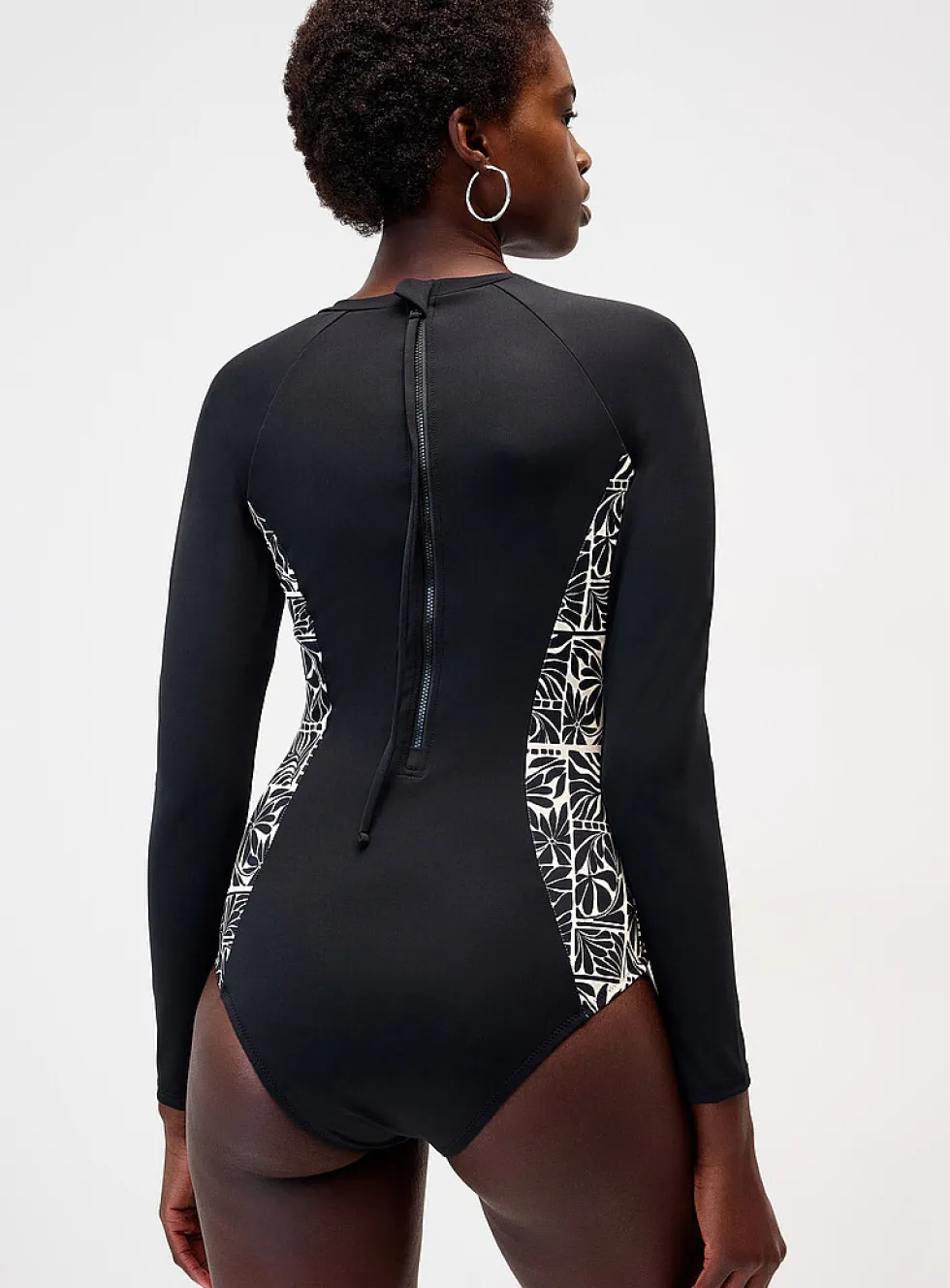 Flower block surf one-piece
