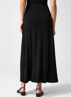 Flowing Draped Crepe Skirt