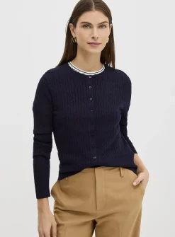 Flowy cable-knit cardigan
