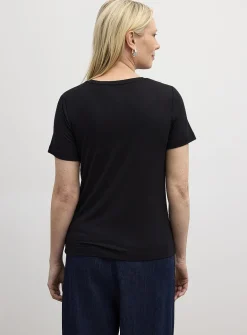 Flowy crew-neck T-shirt