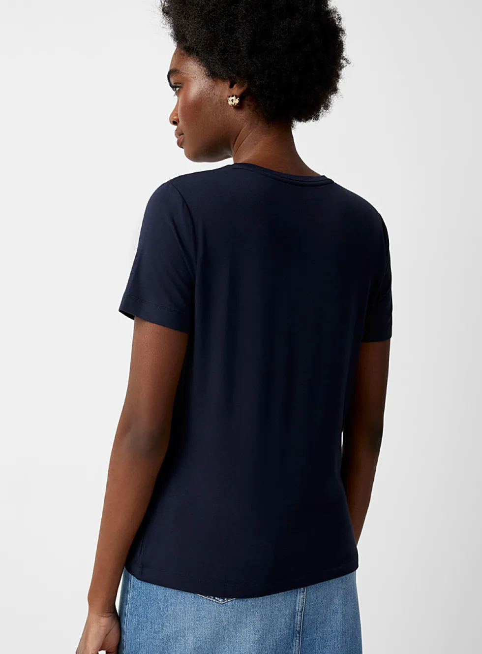 Flowy crew-neck T-shirt