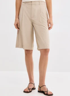 Flowy hammered Bermuda short