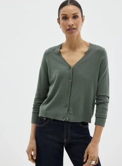 Flowy knit V-neck cardigan