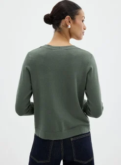 Flowy knit V-neck cardigan