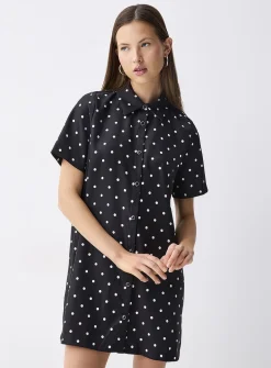 Flowy patterned shirtdress