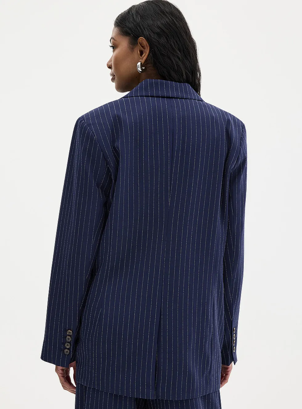 Flowy pinstripe blazer
