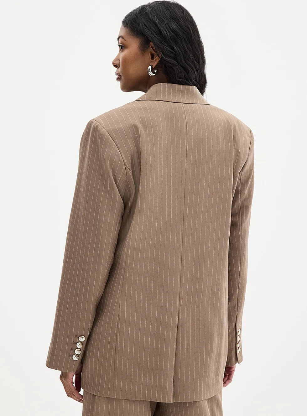 Flowy pinstripe blazer