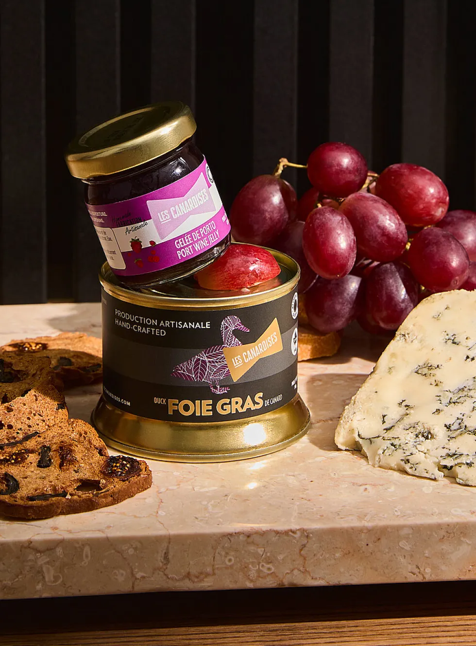 Foie gras and port jelly duo